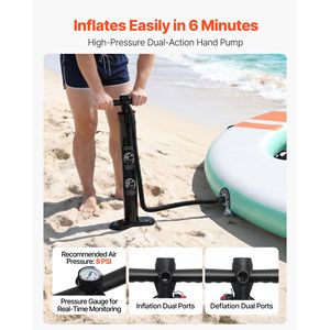 Plataforma Flotante Inflable Redonda de 10x8 Pies, Tapete de Agua Antideslizante con Bolsa de Transporte para Lagos y Mar - Product Image 5