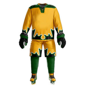 Uniformes de Hockey sobre Hielo 100% Poliéster, Diseño Personalizado, Servicio OEM, Impresión por Sublimación con Nombre del Equipo, Calidad Profesional - Product Image 2