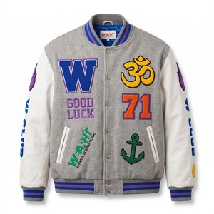 Chaquetas Varsity Premium para Hombre, Chaqueta Bomber con Logotipo Personalizado, Fabricante OEM con MOQ Bajo, Producción Rápida, Suministro al por Mayor - Product Image 1