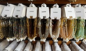 Beaded Pearls Anklet Jewelry Set Multi Layer <b>Shell</b> Charm <b>Bracelet</b> Necklace Bohemia Unisex Gift Party Wear Carton Packaging Bali - Product Image 2