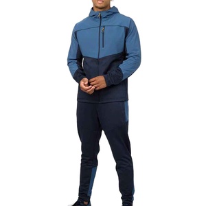 Ensemble de survêtement tendance pour homme en polyester, coupe-vent avec capuche, pantalon de jogging, fermeture éclair intégrale, léger, vêtements de sport, costume d'été - Product Image 1