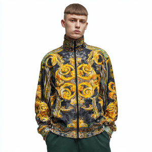 Chaquetas Deportivas Sublimadas para Entrenamiento, Chaqueta con Cierre y Cuello Alto, Chaqueta Deportiva Personalizada para Hombre, Chaquetas de Fútbol Sublimadas - Product Image 4