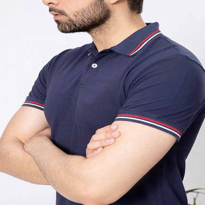 Polo pour homme à manches courtes, style classique, tricoté, coupe ajustée, col rabattu, séchage rapide, personnalisable par impression et broderie - Product Image 5