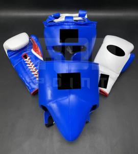 Set de Boxeo Personalizable de Alta Calidad, Protector de Cabeza y Mejillas, Cuero Vacuno 100% Genuino, Acolchado Grueso de 4 Capas, Transpirable - Product Image 6