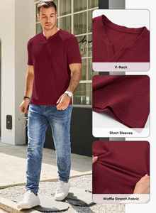 2026 Latest Design Men's Short Sleeve High Street Breathable Regular Fit Casual T <b>Shirt</b> In Solid <b>Colour</b> - Product Image 2