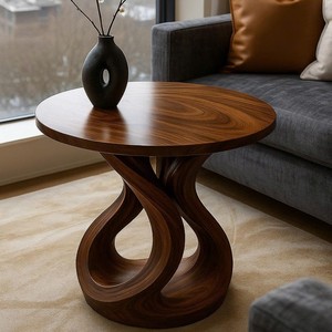 Mesa de Centro de Madera Maciza de Diseño Único y Moderno para Sala de Estar, Hecha a Mano en Vietnam, Luxali - Product Image 4