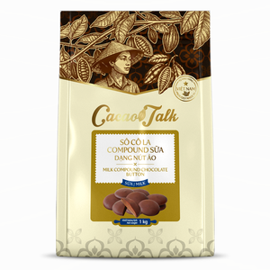 Productos de Panadería, Postres y Confitería HALAL, Botones de Chocolate con Leche Compuesto, Cacao 1KG, Fabricación Internacional OEM/ODM - Product Image 1