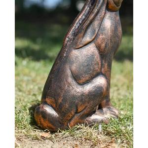 <b>Easter</b> Decoration Bronze Rabbit Bunnies Sculpture & <b>Ornament</b> For Garden Decor Supplies Hand Casted Technique - Product Image 5
