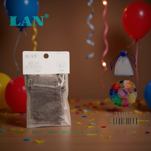 Sacs cadeaux en organza ILAN 10x15 cm argentés, lot de 8, sacs pour cadeaux de fête - Product Image 2