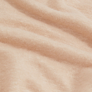 Camiseta de Mujer Beige de Manga Corta con Cuello Redondo, Sólida, Sin Tejer, Corte Regular, Informal, Transpirable, 100% Algodón Orgánico, Ecológica, Primavera - Product Image 6