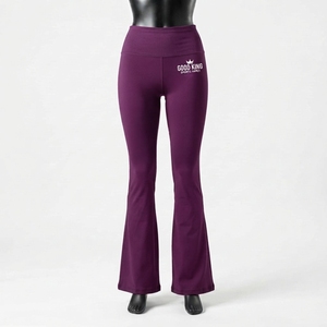 Women's Solid High <b>Flare</b> <b>Yoga</b> <b>Leggings</b> Workout Pants with Stylish Pocket Seamless Design <b>Yoga</b> <b>Flare</b> Pants - Product Image 1