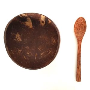 Bol à salade en coquille de noix de coco naturelle, design classique, élégant, fait main, écologique, biodégradable, passe au lave-vaisselle, rustique, tropical - Product Image 6