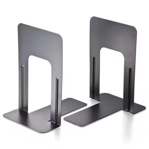 <b>Study</b> Metal Bookends Strong Book Holder Non Slip Book Stopper Office <b>Desk</b> Shelf Organizer - Product Image 3