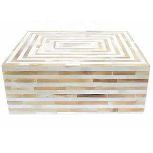 Caja de Almacenamiento Rectangular Hecha a Mano con Incrustaciones de Hueso y Madera, Organizador Decorativo de Joyas a Precio de Mayoreo - Product Image 4