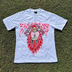 Vêtements de rue t-shirts fabricants poids lourd 240Gsm 280 Gsm t-shirt vierge en coton personnalisé poids lourd impression t-shirt - Product Image 1