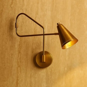 Brass Geometric <b>Wall</b> <b>Sconce</b> Art Deco Design Indoor <b>Lighting</b> Home Office Decor Durable Finish Calvin Handicraft 100% Diwali - Product Image 1