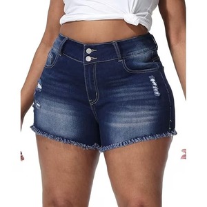 Shorts en jean bleu élégants, coupe droite, taille mi-haute, style vintage décontracté, en coton, par Abdul Royal World Export - Product Image 6