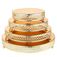 Support à gâteau à 4 étages en fer plaqué, fait main, pour mariages, anniversaires, personnalisé, Azora Industries, haute qualité