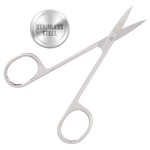 Ciseaux à ongles pour manucure 3,5 pouces en acier inoxydable, lame courbée, pointe fine, pour droitiers, ciseaux à cuticules pour nail art - Product Image 5