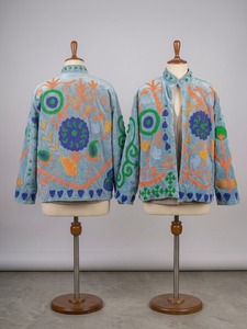 เสื้อแจ็คเก็ตผ้ากำมะหยี่ปักลายดอกไม้สไตล์วินเทจ คอจีน แขนยาว สำหรับผู้หญิง ใส่ได้ทั้งฤดูใบไม้ร่วงและฤดูหนาว - Product Image 6