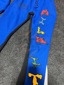 <b>Wholesale</b> Men's Splash Wide Legged <b>Sweatpants</b> Custom Logo New <b>Flared</b> Pants Vintage Mens Casual 100% Cotton Terry Mid Elastic - Product Image 6