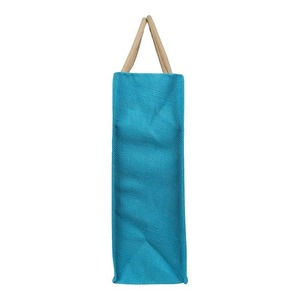 Bolsa de Yute Natural Roja Personalizada con Asas de Cuerda Beige, Bolsa de Compras Reutilizable de Dos Tonos para Comestibles, Bolsa de Regalo Ecológica de Yute - Product Image 3