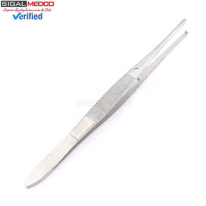 Pinzas para Tejidos IRIS, 4 Unidades, Rectas, 1x2 Dientes Serrados, Instrumento Quirúrgico Manual Económico, Manipulación Precisa de Tejidos, Uso Médico Clínico - Product Image 1