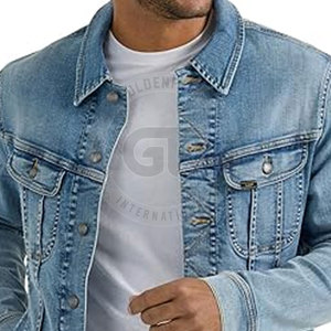 Chaqueta de Mezclilla para Hombre, Diseño Personalizado, 100% Algodón, Ligera, de Alta Calidad, en Oferta Online - Product Image 6