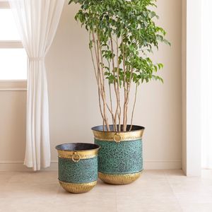 Jardinière décorative en métal pour salon, balcon et jardin, au style élégant - Product Image 4