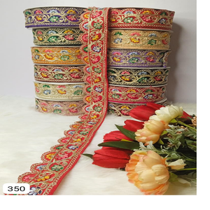 Las telas de encaje bordadas hechas a medida son adornos decorativos o telas bordadas. Ideal para Sari - Product Image 3