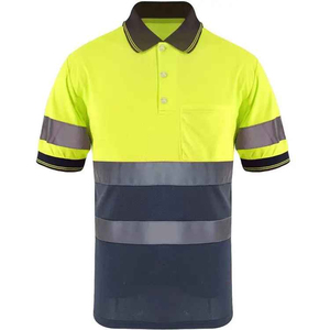 Working Polo Shirt High Visibility Safety Workwear <b>for</b> <b>Construction</b> Road Industrial Outdoor Use Breathable Durable Fabric - Product Image 1