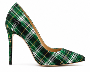 Luxury Women's Tartan Stiletto <b>Heels</b> Custom Special Wedding Party Plaid Pumps OEM/ODM Factory Pakistan - Product Image 3
