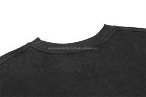 เสื้อยืดสตรีทแวร์ฮิปฮอปสีดำฟอกย้อมสไตล์วินเทจ 100% ผ้าฝ้าย พร้อมโลโก้สั่งทำ ขายส่ง - Product Image 5