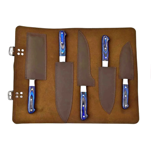 Coffret de couteaux de cuisine en acier Damas LEGACY BLADES avec logo personnalisé, collection Premium Chef, manche en bois, fabricant OEM ODM - Product Image 5