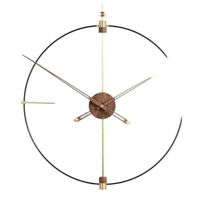 Antique Design Iron <b>Wall</b> <b>Clock</b> Round Shape Black Finished <b>Wall</b> <b>Clock</b> Simple <b>Decorative</b> Living Room Indian Metal <b>Wall</b> <b>Clock</b> Watch - Product Image 3