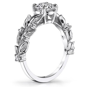 Anillo de Moissanita en Plata de Ley 925 con Baño de Oro Blanco, Geométrico, para Compromiso, Boda, Fiesta, Anillo de Lujo Solitario Brillante - Product Image 3