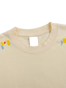 T-shirt graphique style artiste, T-shirt vintage effet éclaboussures de peinture, T-shirt streetwear oversize en coton, T-shirt décontracté au design créatif, Unisexe - Product Image 5