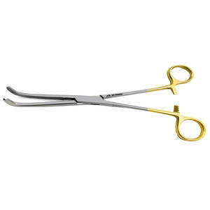 Pinzas Curvas para Colecistectomía Lahey, Pinzas de Tracción Hemostáticas Quirúrgicas Manuales de Acero Inoxidable con Dientes Largos para Cirugía General - Product Image 1