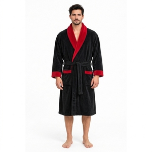 Albornoces Unisex Personalizados con Bordado, Nuevo Estilo 2026, Venta Directa de Fábrica, Albornoz de Tela de Terciopelo - Product Image 5