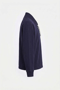 Sweat-shirt unisexe oversize à col ras du cou avec col rabattu, blanc, à lacets, streetwear décontracté en molleton de coton uni - Product Image 3