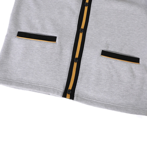 Cárdigan de Forro Polar Gris Jaspeado Personalizado para Universidad, Fabricante Mayorista, Pedidos Directos de Fábrica para Universidades Griegas - Product Image 4