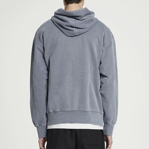 Custom <b>Men</b> Sun Faded Hoodie Heavyweight Cotton Fleece Oversized Vintage <b>Pullover</b> Wholesale Supplier - Product Image 5