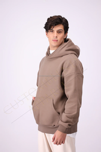 เสื้อฮู้ด2025สำหรับผู้ชายเสื้อมีฮู้ดผ้า100% ปักลายบนไหล่ขนาดใหญ่ออกแบบโลโก้ได้ตามต้องการ - Product Image 3