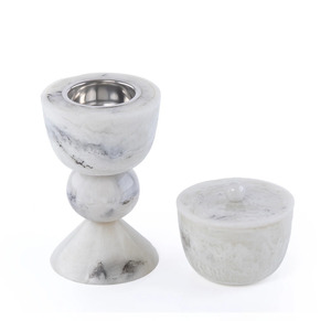 Factory Price Resin Bakhoor Burner Set with Lid Aromatic <b>Diffuser</b> for Home Office Fragrance Sandalwood Mubakhar Burner Set - Product Image 3