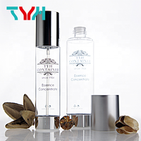 Flacon cosmétique PETG 100ml/120ml/150ml/200ml avec bouchon PP, bouchon PE, base ABS anti-fuite et pompe pulvérisatrice pour masque facial et sérum de soin de la peau