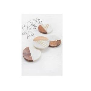 Premium Eco-Friendly <b>Marble</b> <b>Coaster</b> Set Modern Design Washable Durable Natural Stone Table <b>Coasters</b> for Home Decor - Product Image 3