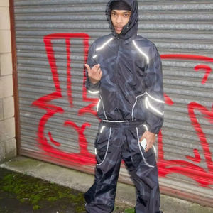 OEM Custom Summer Nylon Polyester Shell Tracksuit Two Piece Jogging Suit Track Windbreaker Jacket Shorts Sets for Men - Product Image 1