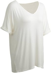 Camiseta de Verano para Mujer, Estilo Urbano, Sexy y Femenina, Cuello en V, 100% Algodón Coreano, Tejido de Punto, Manga Corta, Color Sólido, Transpirable, de Secado Rápido - Product Image 3