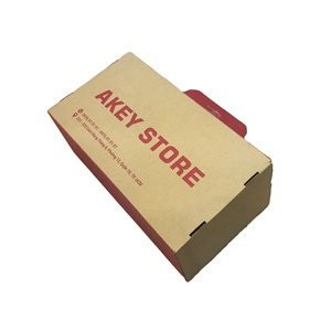 Custom Recyclable Eco-Friendly Corrugated Board Luxury Self-Erecting Packaging Box Handle Varnishing for <b>Shoes</b> Clothing <b>Socks</b> - Product Image 6