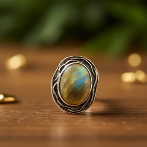 <b>Labradorite</b> Fashion <b>Ring</b> 6.1 Grams Elegant and Unique Accessory - Product Image 3